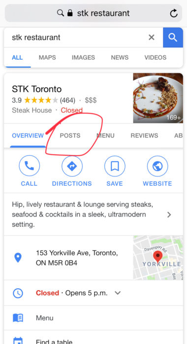 Local Restaurant Example